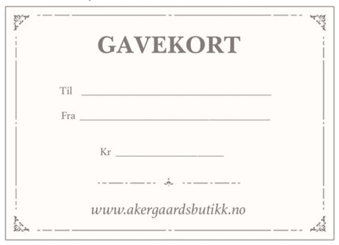 Hovedbilde Gavekort