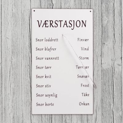 Skilt - Værstasjon