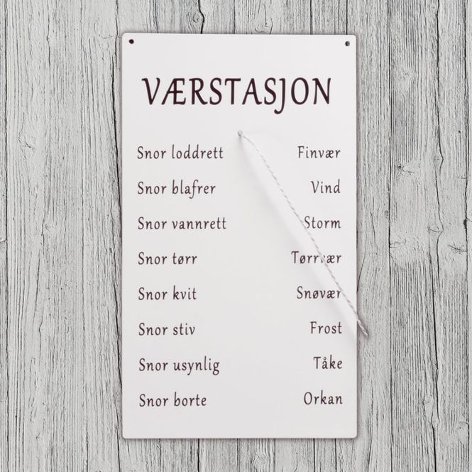 Hovedbilde Skilt - Værstasjon