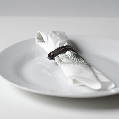 Serviettringer 2pk - Velkommen til bords sort