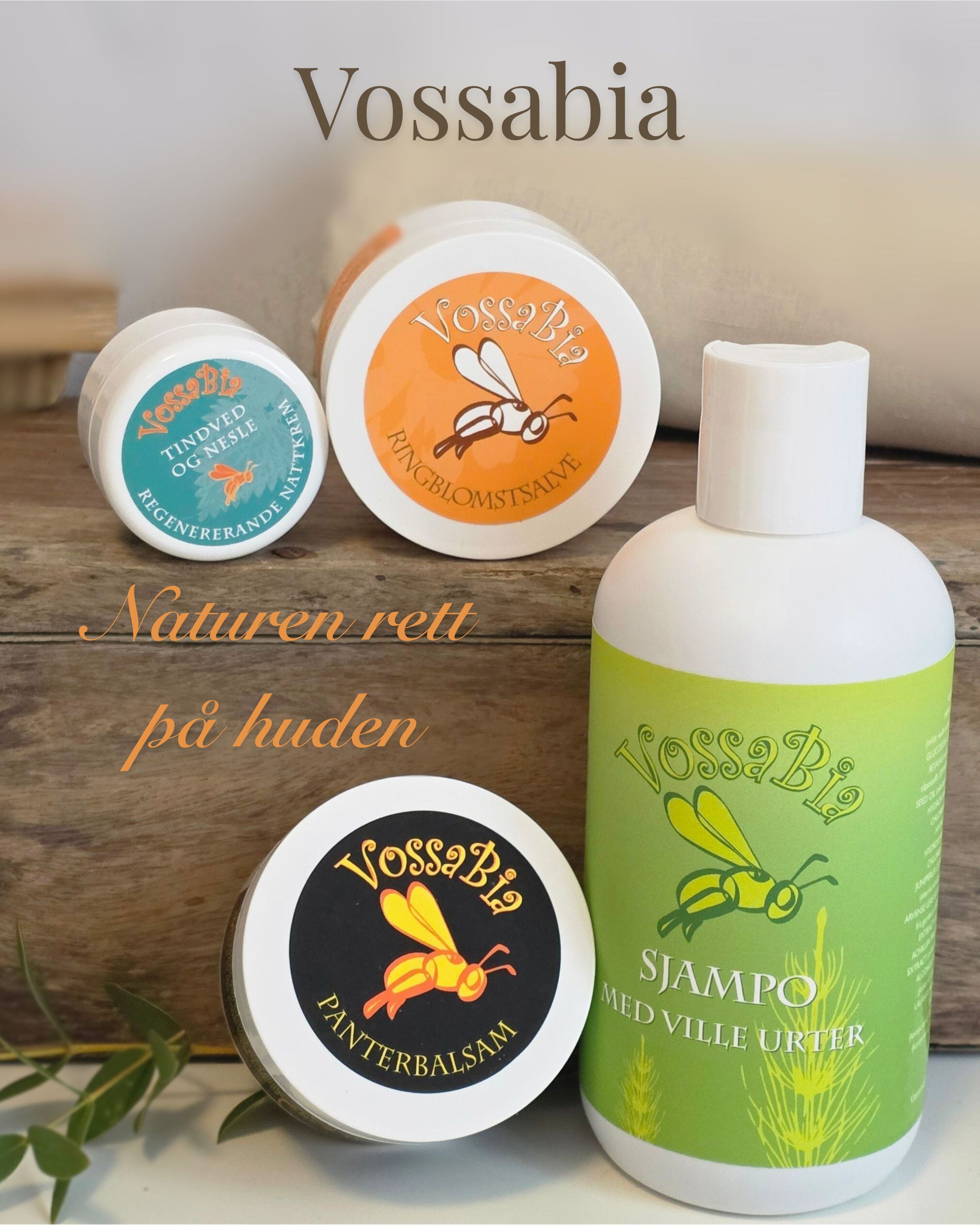 Vossabia naturlig hudpleie sjampo kamille ringblomst