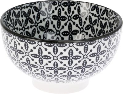 Skål - sort og hvit mønstret